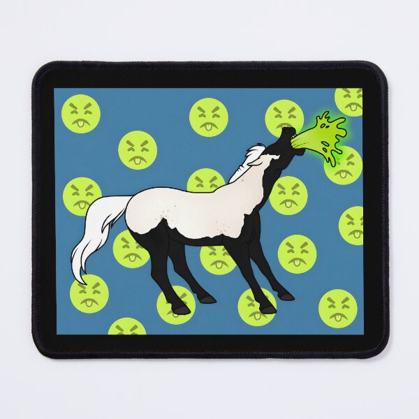 Item preview, Funny Horse with Green Goo and Emoji Faces designed and sold by PeaceTypo.