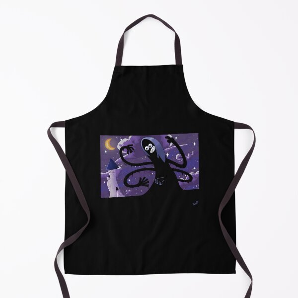 Item preview, Nighttime Monster with Tower and Moon Design designed and sold by Catsi-Nook-Art.