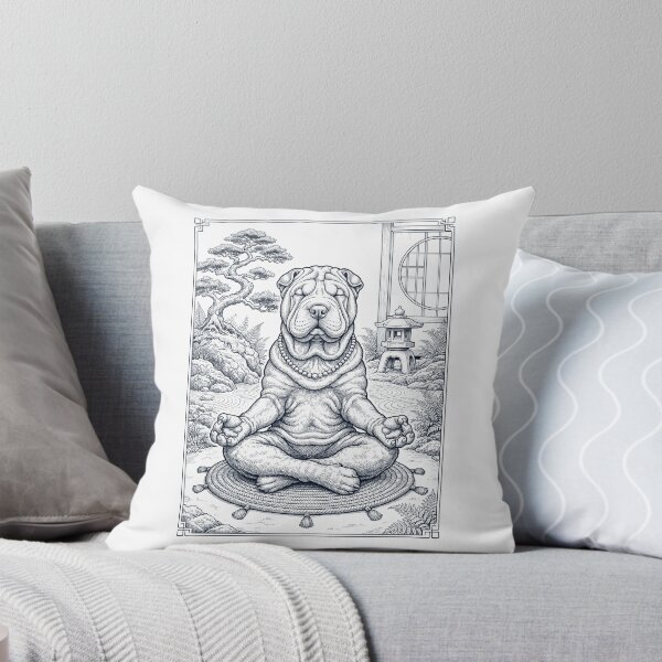 Item preview, Vintage Chinese Shar Pei Yoga Poses Funny Meditation Dog Mom Lover designed and sold by dian-rody-crest.