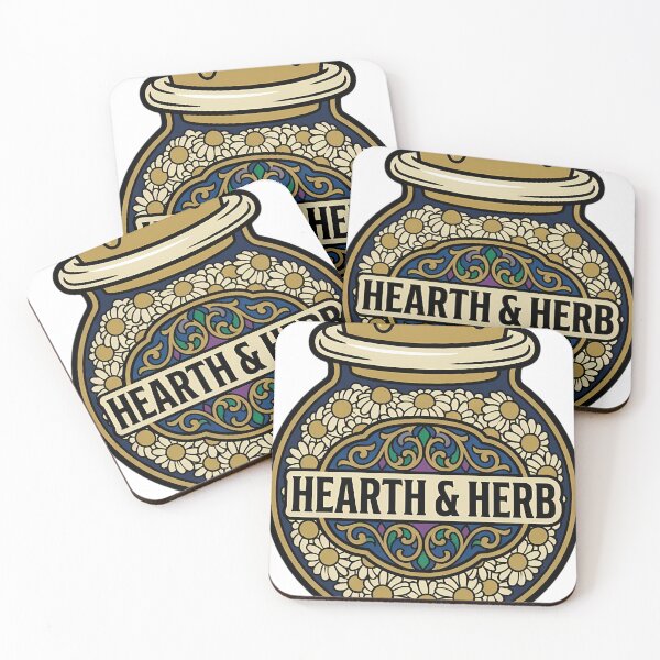 Item preview, Gothic Dried Chamomile Jar - Hearth & Herb Emblem designed and sold by IllumeInk.