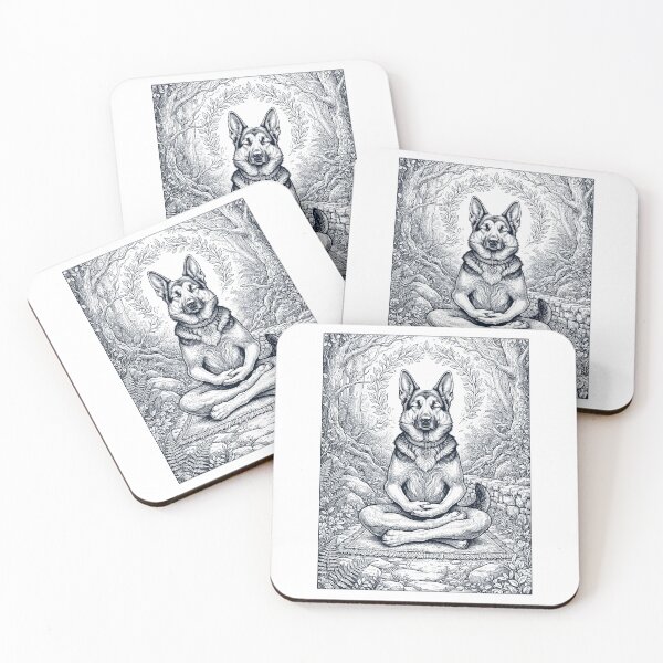 Item preview, Vintage German Shepherd Yoga Poses Funny Meditation Dog Mom Lover designed and sold by dian-rody-crest.