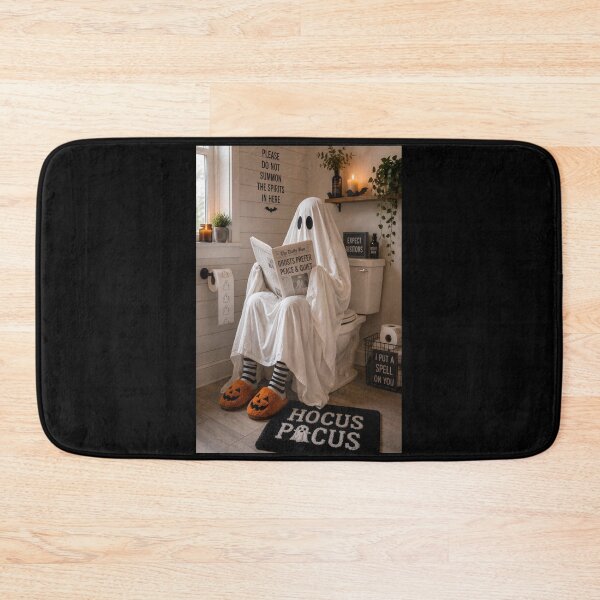 Item preview, Ghost Reading Daily Boo on Toilet Poster – Cute Ghost Bathroom Wall Art Funny Halloween Spooky Print Modern Hocus Pocus Ghost Toilet Decor designed and sold by zoes-cott.