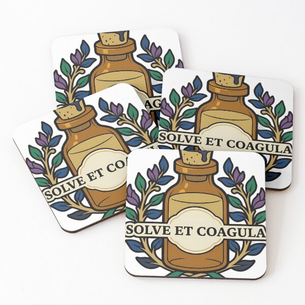 Item preview, Gothic Herbal Tincture Bottle - Solve Et Coagula Emblem designed and sold by IllumeInk.
