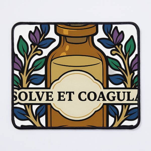 Item preview, Gothic Herbal Tincture Bottle - Solve Et Coagula Emblem designed and sold by IllumeInk.