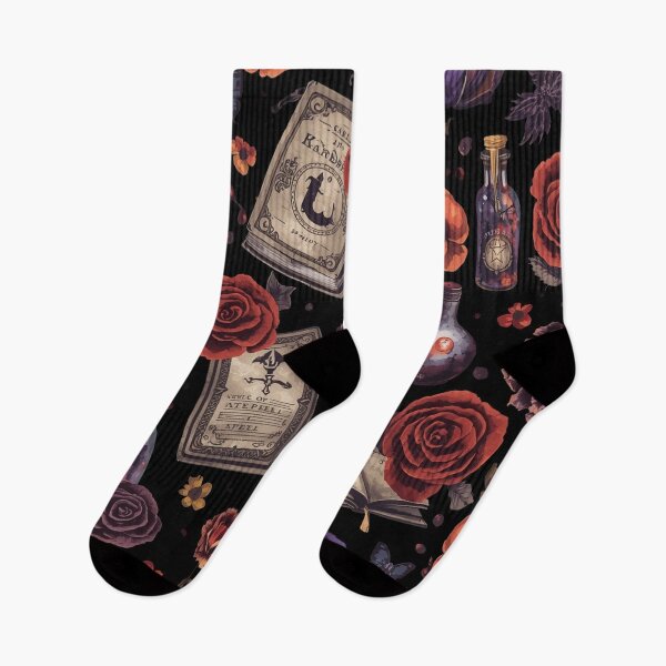 Item preview, Halloween Witchcraft Roses and Magic Potions Pattern designed and sold by Ingorgia Studio.