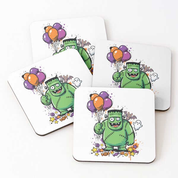 Item preview, Cute Green Monster Balloons Ghost Halloween Art designed and sold by Merch by Das Design Studio.