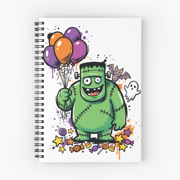 Item preview, Cute Green Monster Balloons Ghost Halloween Art designed and sold by Merch by Das Design Studio.