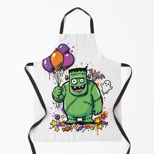 Item preview, Cute Green Monster Balloons Ghost Halloween Art designed and sold by Merch by Das Design Studio.