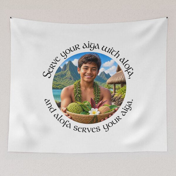 Item preview, Samoa Family Chiasmus Proverb - Serve your aiga with alofa | Island Wisdom Art designed and sold by ShakaLife.org.