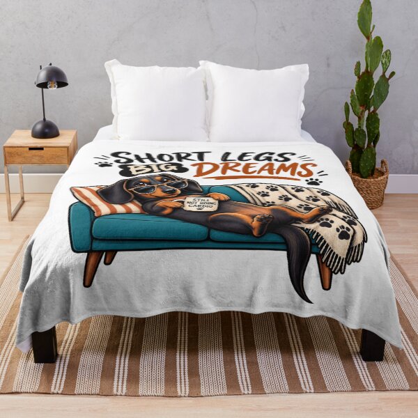 Item preview, Short Legs Big Dreams – Funny Lazy Dachshund Dog designed and sold by SidTastic .