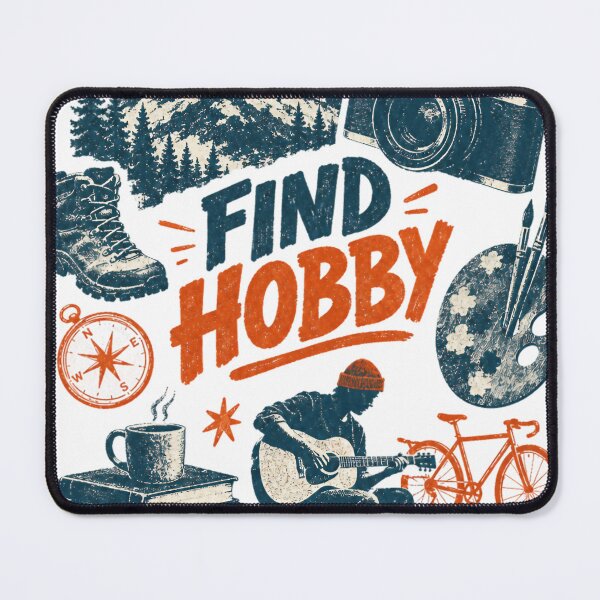 Item preview, Find a Hobby – Vintage Tri-Tone Creative Collage Art designed and sold by Jandedan.