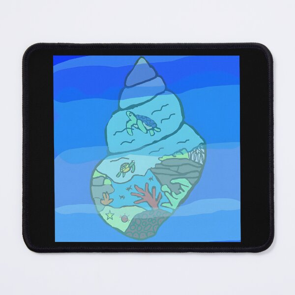 Item preview, Underwater Sea Shell Design with Turtles designed and sold by elijbclaude.