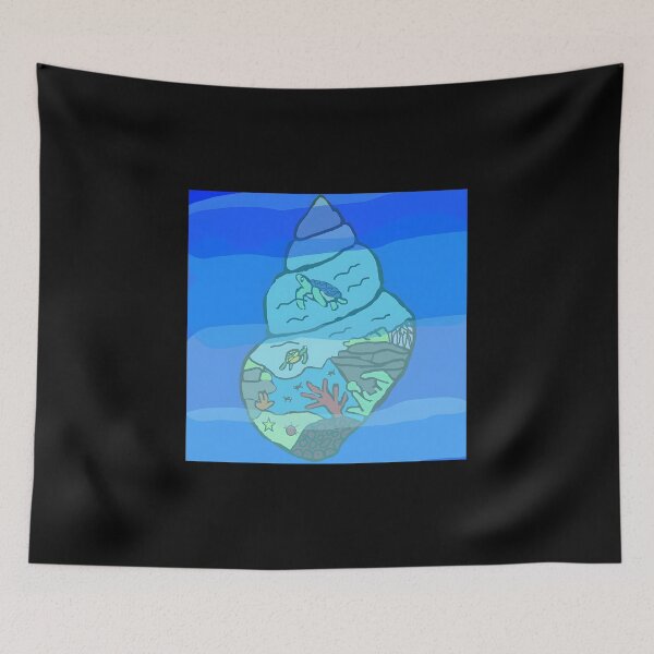 Item preview, Underwater Sea Shell Design with Turtles designed and sold by elijbclaude.