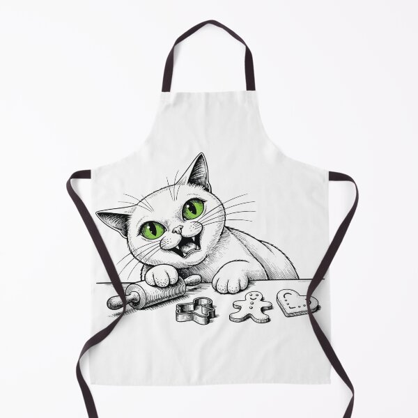 Item preview, Gingerbread Baking Cat Vintage Christmas Art designed and sold by Litely.