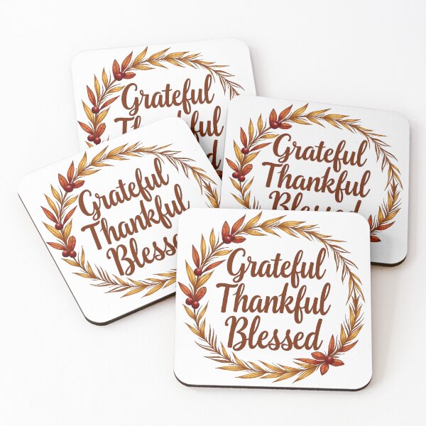 Item preview, Grateful Thankful Blessed Thanksgiving Family Matching Fall Wreath designed and sold by MilaPrintify.