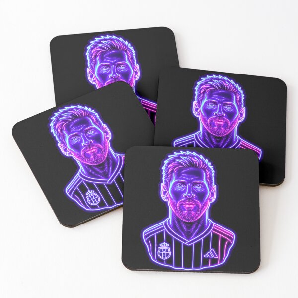 Item preview, Neon Lionel Messi Electric Purple Football Legend designed and sold by ExploreAura Studio.