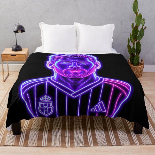 Item preview, Neon Lionel Messi Electric Purple Football Legend designed and sold by ExploreAura Studio.