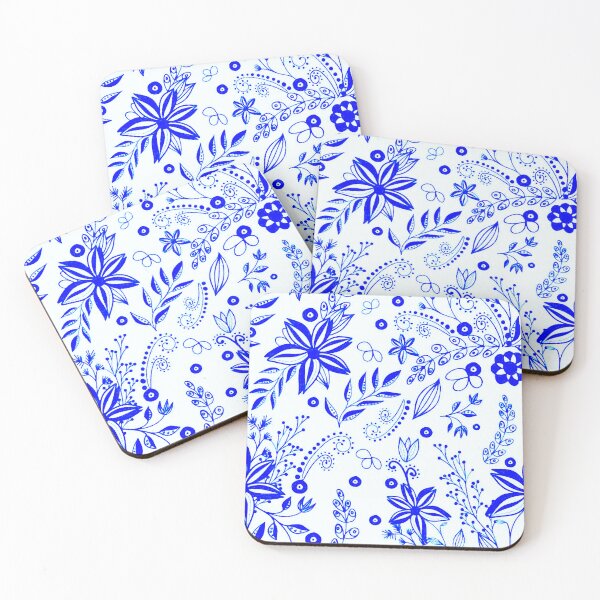 Item preview, Blue Flower Doodles designed and sold by ViaARTfactory.