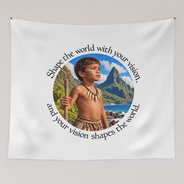 Item preview, Polynesian Empowerment Proverb - Shape the world with your vision | Pacific Art designed and sold by ShakaLife.org.