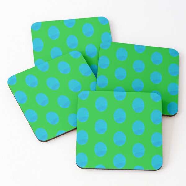 Item preview, Blue Oval Pattern on Green by ElitebyElise designed and sold by ElitebyElise.