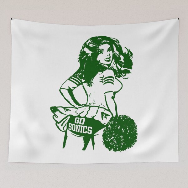 Item preview, Retro Supersonics Basketball Cheerleader designed and sold by BrandyMor.