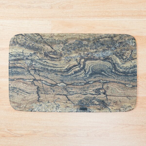 Item preview, Blue-Grey Layered Stone Abstract - Tectonic Memory designed and sold by Atlas-of-Worlds.