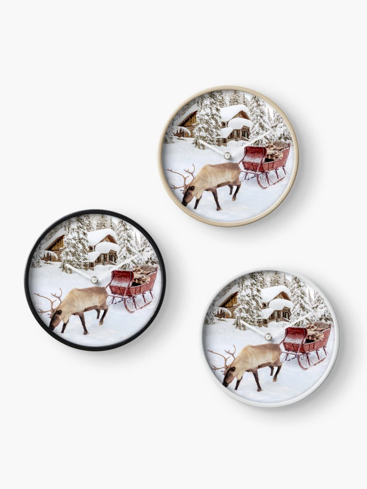 Thumbnail 3 of 4, Clock, Winter Ride designed and sold by galdesign.