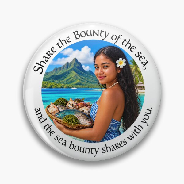 Item preview, Polynesian Abundance Proverb - Share the bounty of the sea | Pacific Art designed and sold by ShakaLife.org.