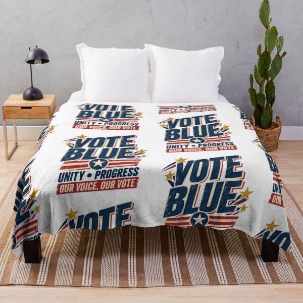 Item preview, Vote Blue Unity Progress Retro Election Day Patriotic Art designed and sold by EmmaSchaffer1.