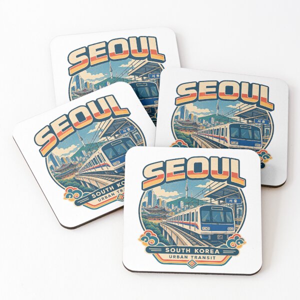 Item preview, Seoul Subway Retro Transit – Vintage South Korea Travel Design designed and sold by Globalcitytees.