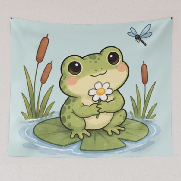Item preview, Cute Lily Pad Frog designed and sold by MellowMunchkins.
