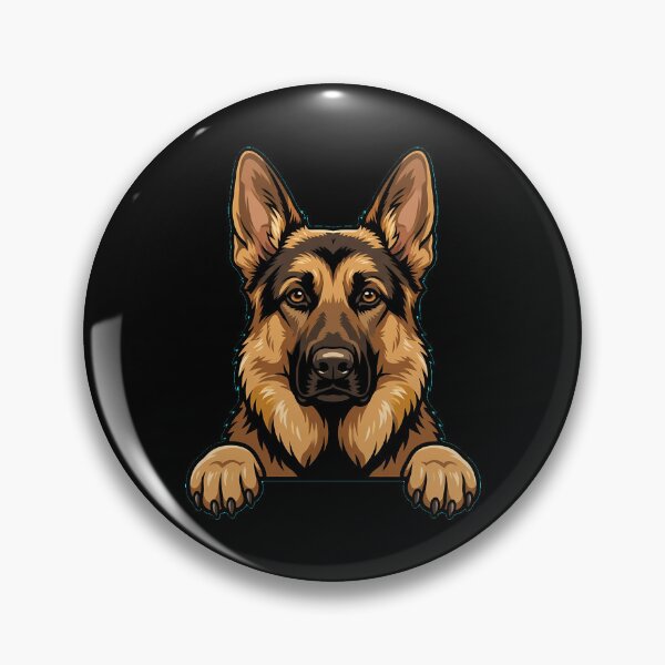 Item preview, Peeking German Shepherd dog designed and sold by dudelinart.