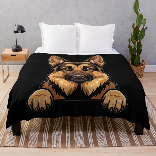 Item preview, Peeking German Shepherd dog designed and sold by dudelinart.