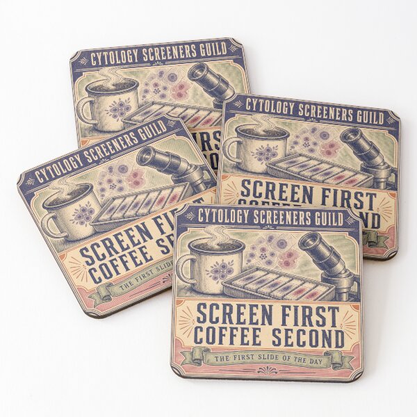Item preview, Screen First Coffee Second Cytotechnologist Gift Label designed and sold by BoosterShop.