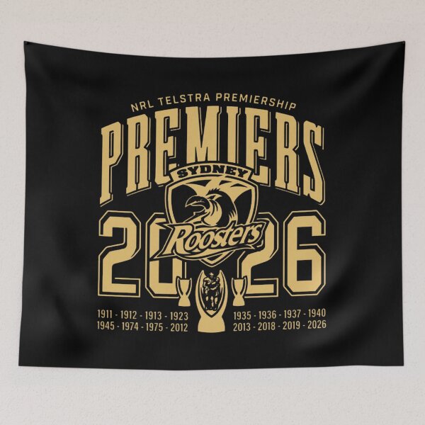 Item preview, Sydney Roosters - 2026 NRL Telstra Premiership Premiers designed and sold by lumiprintsart.