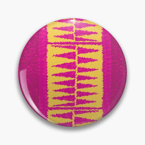Item preview, Kapa cloth inspired IKAT rustic bold colorful boho hand-drawn geometric pattern designed and sold by Goddessart.