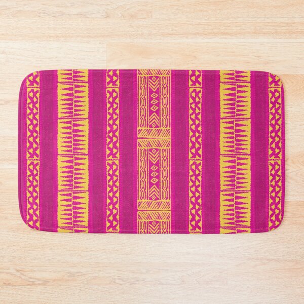 Item preview, Kapa cloth inspired IKAT rustic bold colorful boho hand-drawn geometric pattern designed and sold by Goddessart.