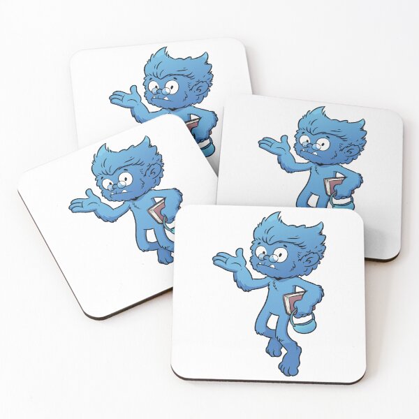 Item preview, Cute Blue Furry Beast Scholar Nerd Monster Comic Cartoon Art designed and sold by Rupesh-Art26.