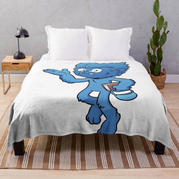 Item preview, Cute Blue Furry Beast Scholar Nerd Monster Comic Cartoon Art designed and sold by Rupesh-Art26.
