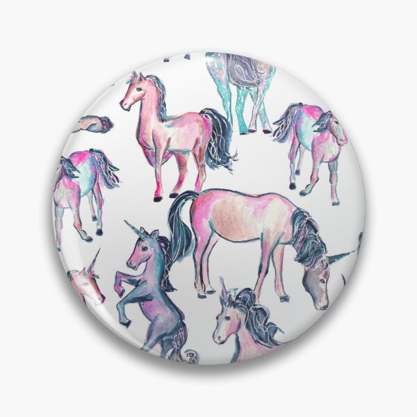 Item preview, Pink, Blue, and Turquoise Watercolor Unicorns designed and sold by FaireWaveArt.