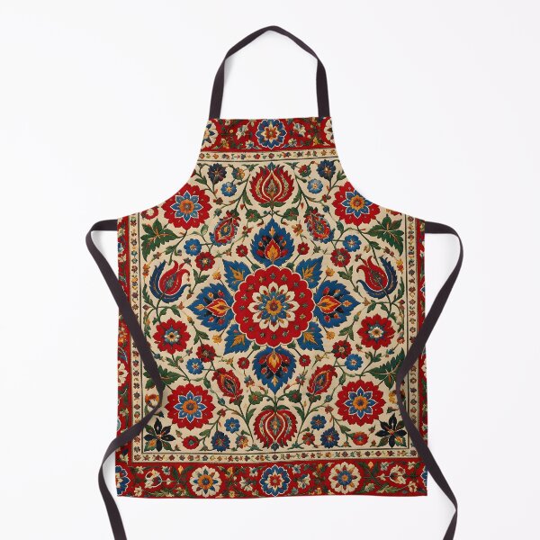 Item preview, Uzbek Suzani Floral Carpet Pattern - Red & Blue Boho Tapestry designed and sold by GrinGalore.