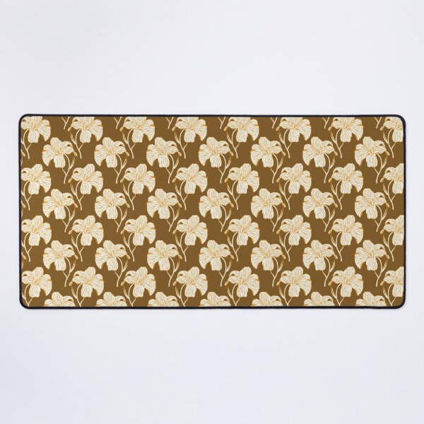 Item preview, Warm Brown Cream Floral Line Art Seamless Pattern designed and sold by Jyoti Digital Artist.