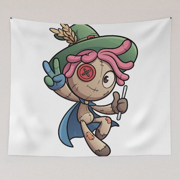 Item preview, Cute Voodoo Doll Wizard Scarecrow Magic Ragdoll Fantasy Art designed and sold by Rupesh-Art26.