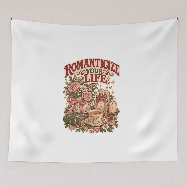 Item preview, Romanticize Your Life – Vintage Floral Tea Perfume Cozy Lifestyle T-Shirt designed and sold by EssentialsWear.