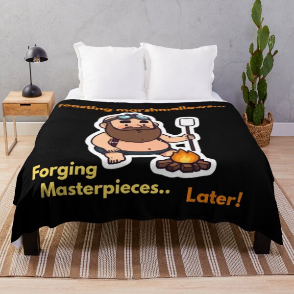 Item preview, Funny Hephaestus Blacksmith God Procrastination Cartoon designed and sold by LazyDayzCo.