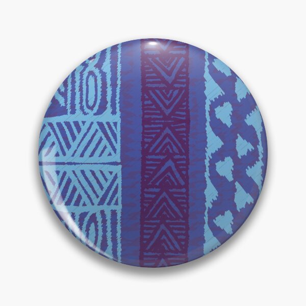Item preview, Kapa cloth inspired IKAT rustic bold colorful boho hand-drawn geometric pattern designed and sold by Goddessart.