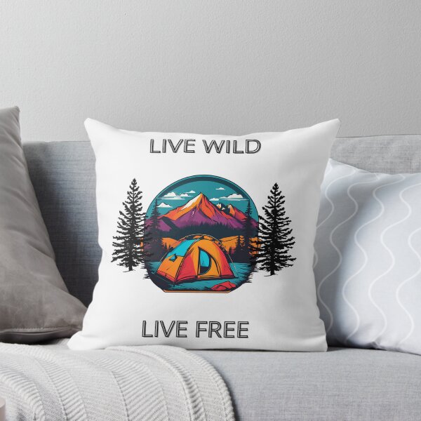 Item preview, Live Wild, Live Free - Adventure Camping Design designed and sold by JaZuLive.