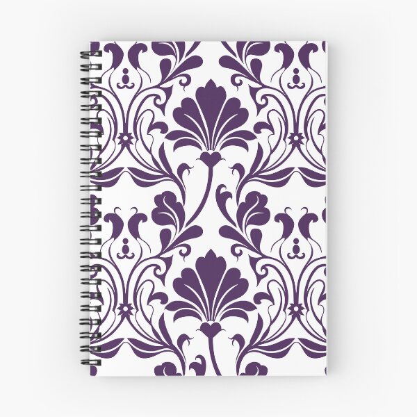 Item preview, Purple White Damask Floral Seamless Pattern designed and sold by ​Jyoti Digital Artist.
