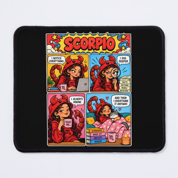 Item preview, Scorpio AF - Funny Personality Comicstrip. designed and sold by Festive Bug.