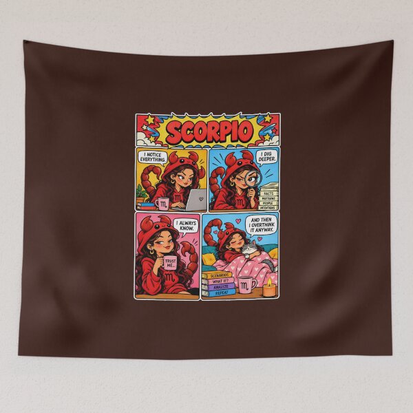 Item preview, Scorpio AF - Funny Personality Comicstrip. designed and sold by Festive Bug.
